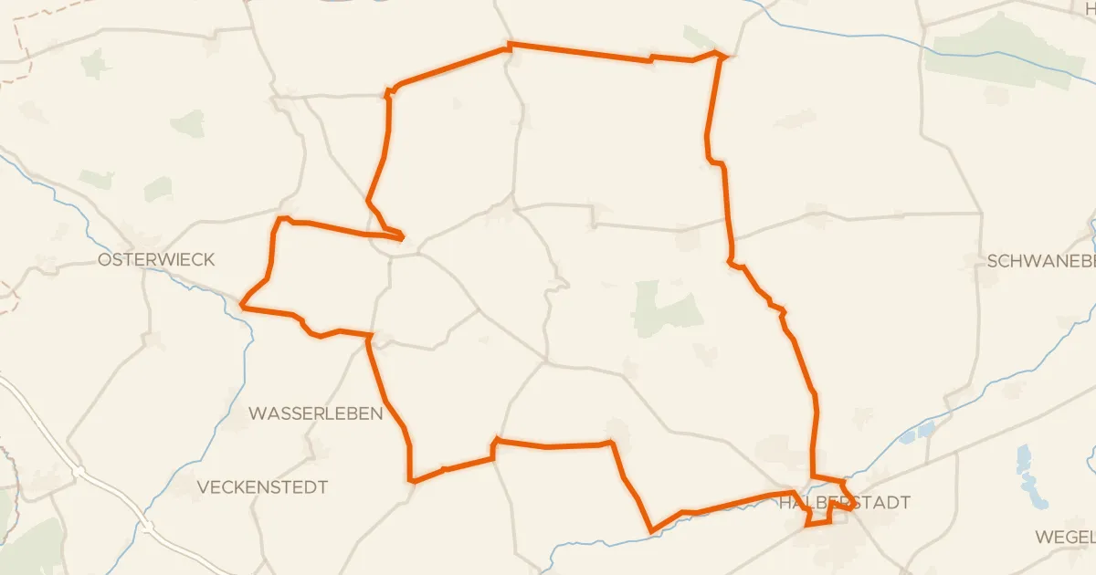 Map of the cycling route Rondje Wasserburg Zilly en Huy