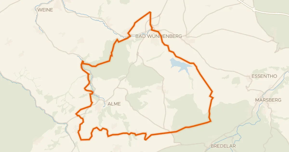 Map of the cycling route Rondje Hermelenstein en Leiberger Wald