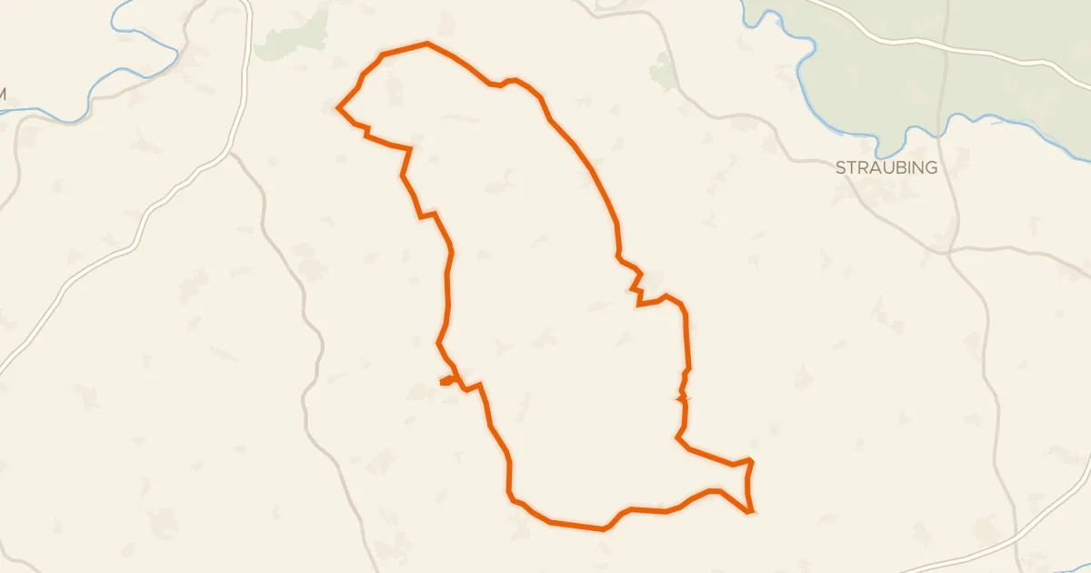 Kaart van de fietsroute Rondje Schloss Sünching en Kleine Laber