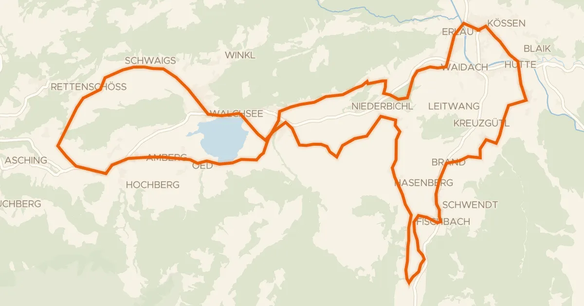 Map of the cycling route Käse Radrunde