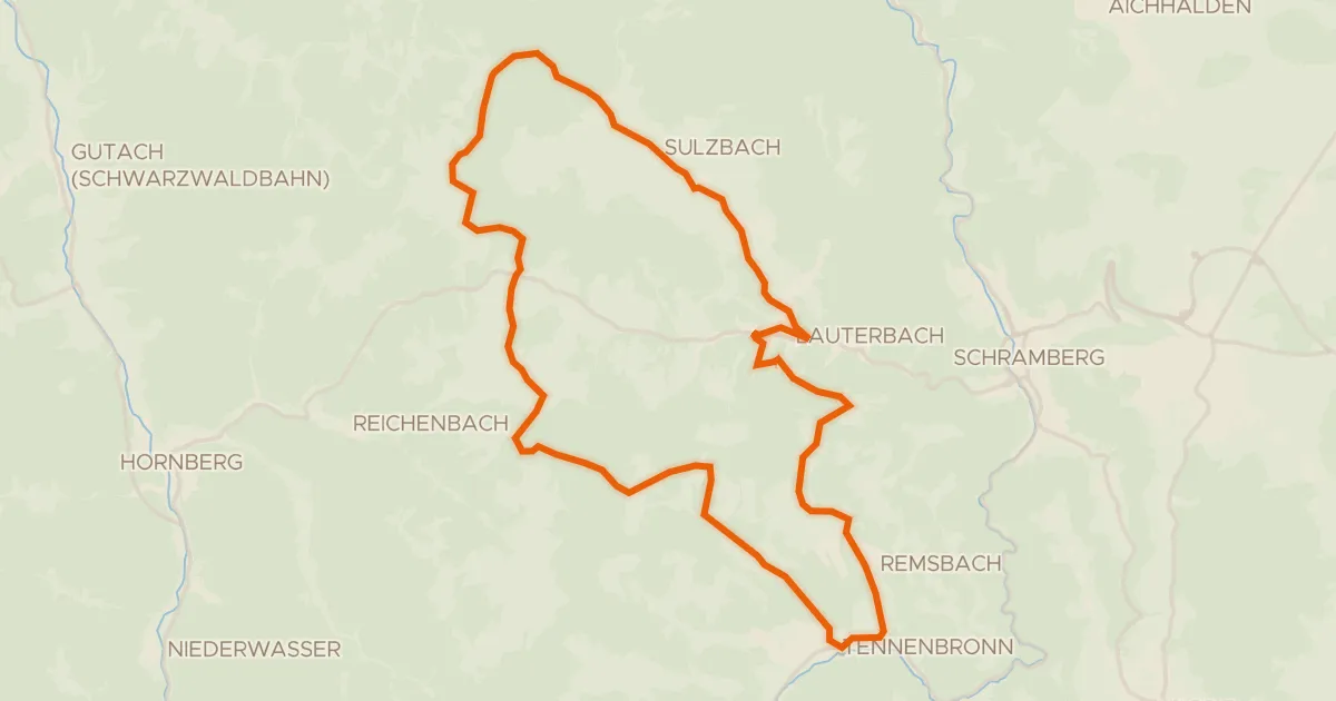 Map of the cycling route RP11 Auf den Fohrenbühl