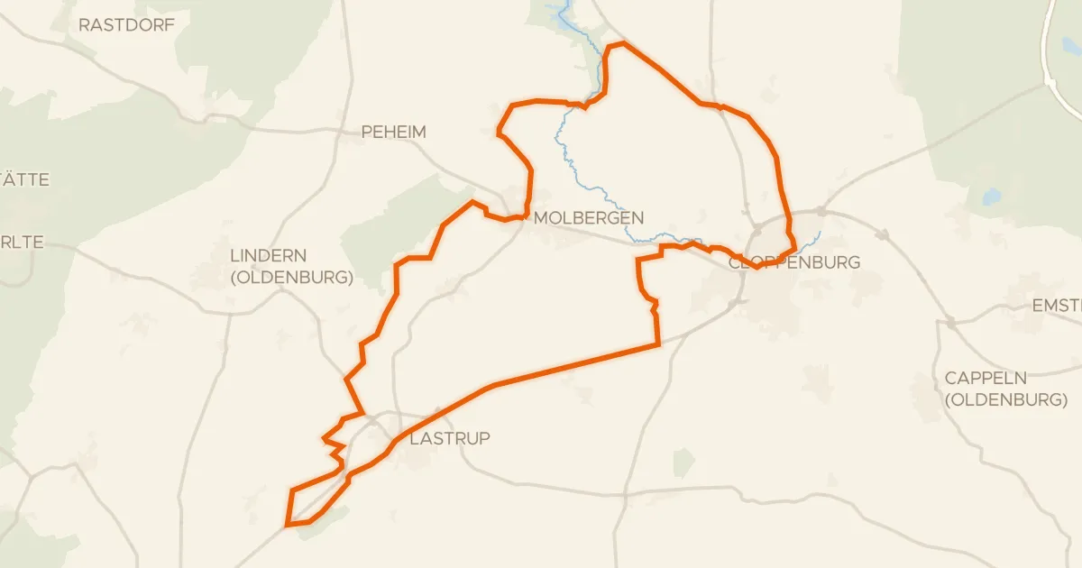 Map of the cycling route Rondje Talsperre Thülsfeld en Soeste