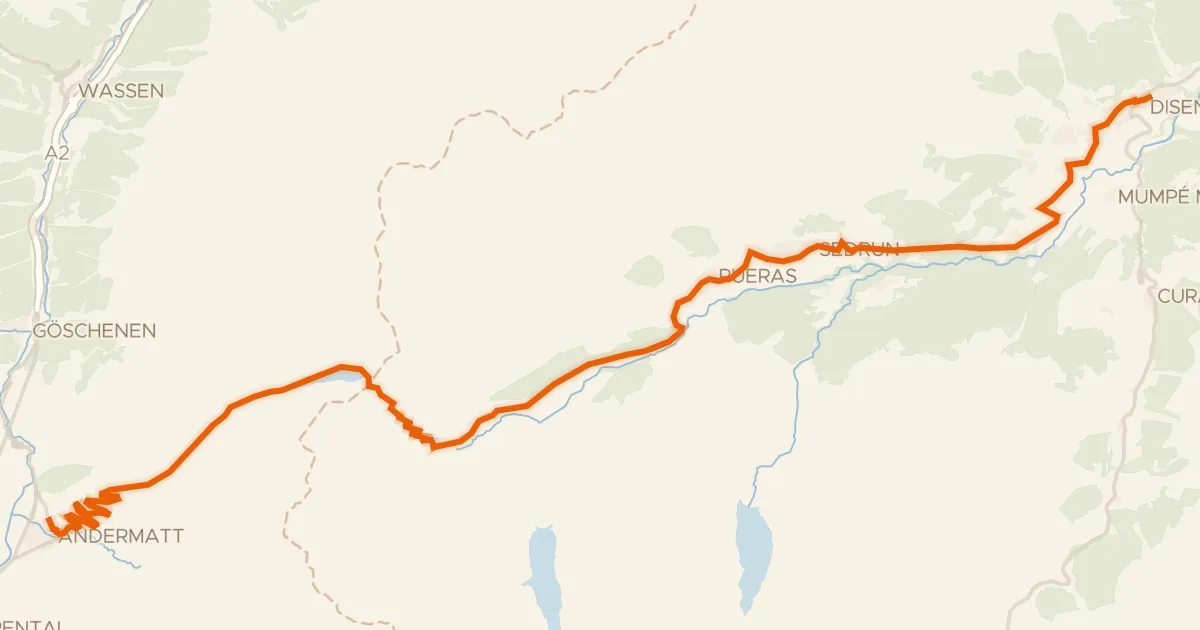 Map of the cycling route Rhein-Route