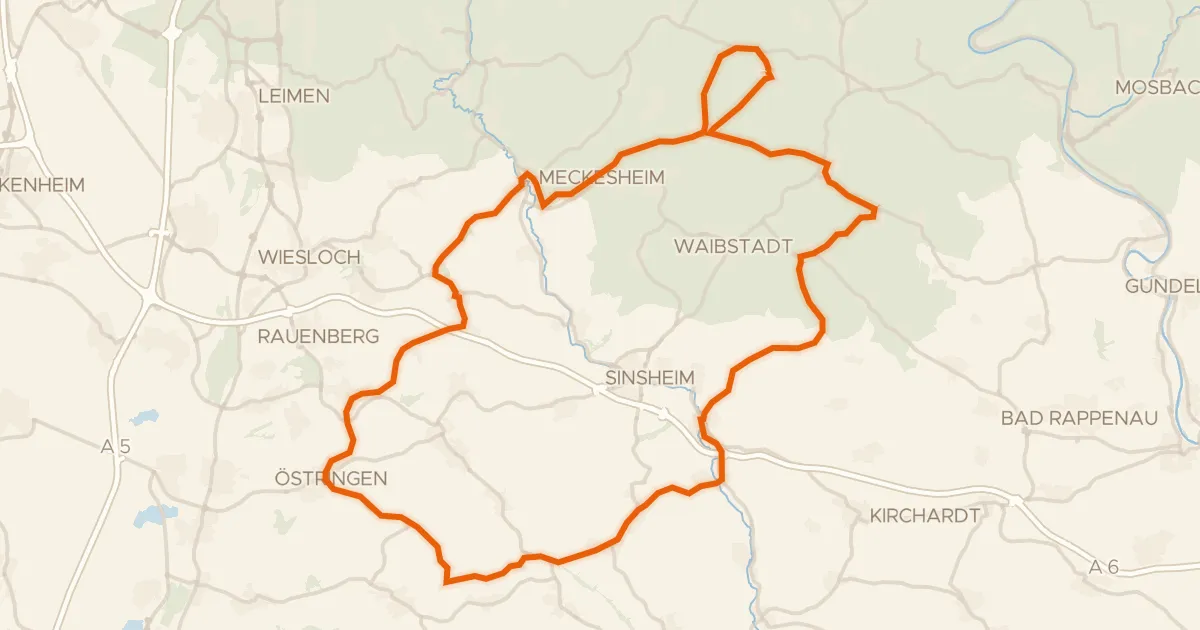 Kaart van de fietsroute Rondje Horrenburg en Altes Schloss