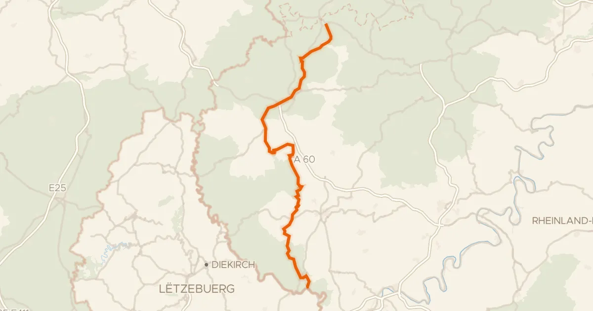 Kaart van de fietsroute Prümtal-Radweg