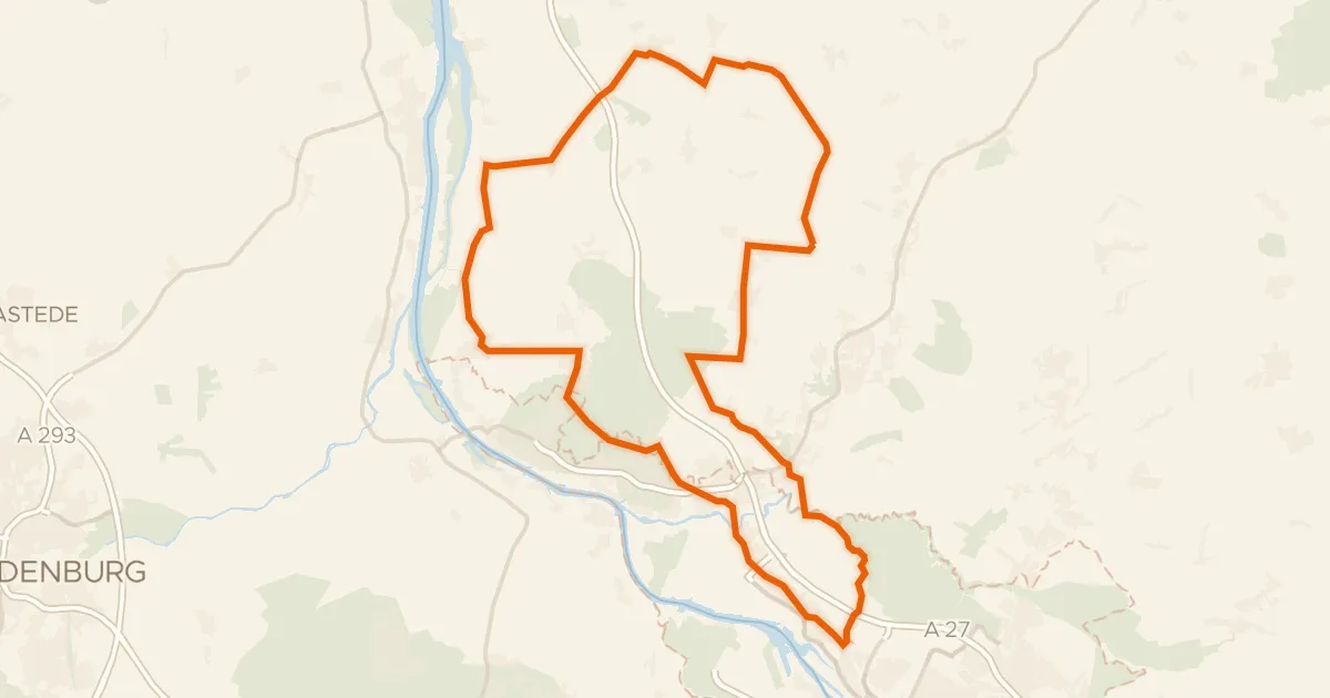 Map of the cycling route Rondje Burg zu Hagen en Untere Wümme