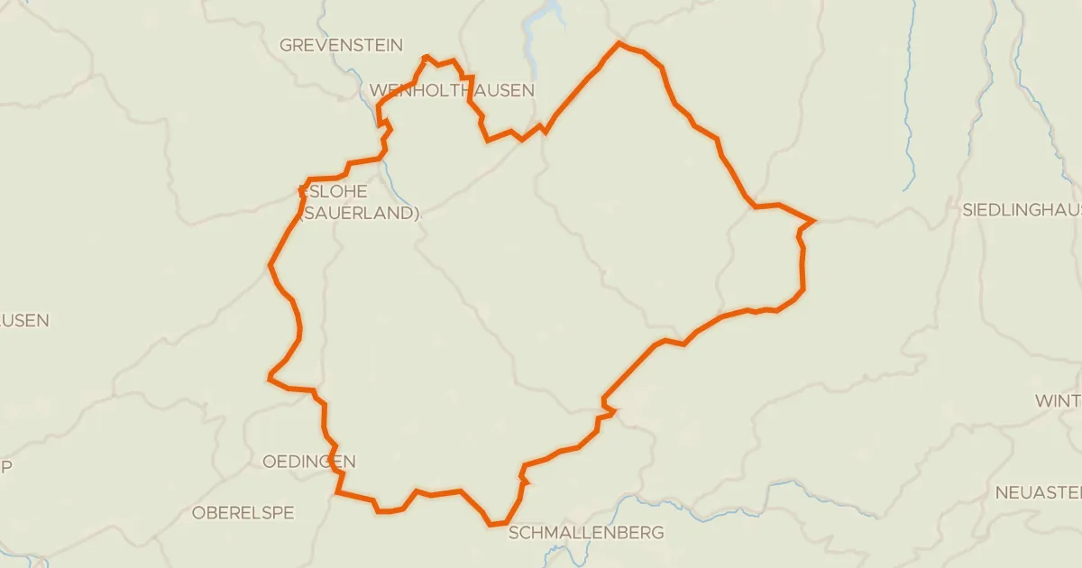 Map of the cycling route Rondje Usemert en Wennetal