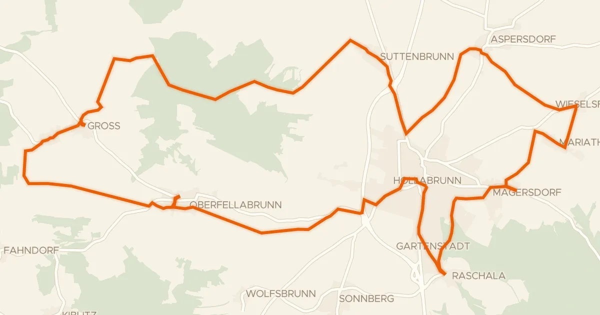 Map of the cycling route Radln & Betn