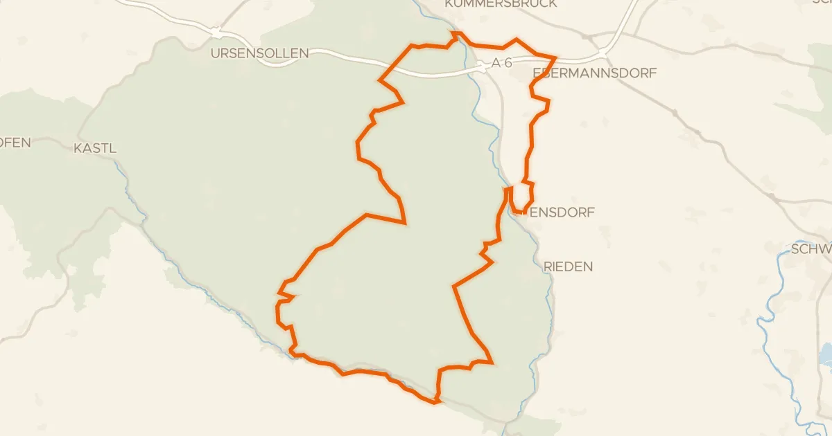 Map of the cycling route Rondje Ruine Eberburg en Vils