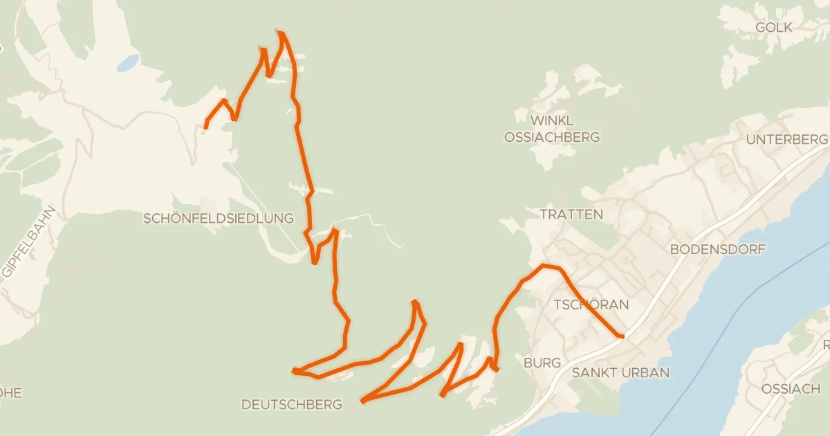 Map of the cycling route Gerlitzen Alpenstraße