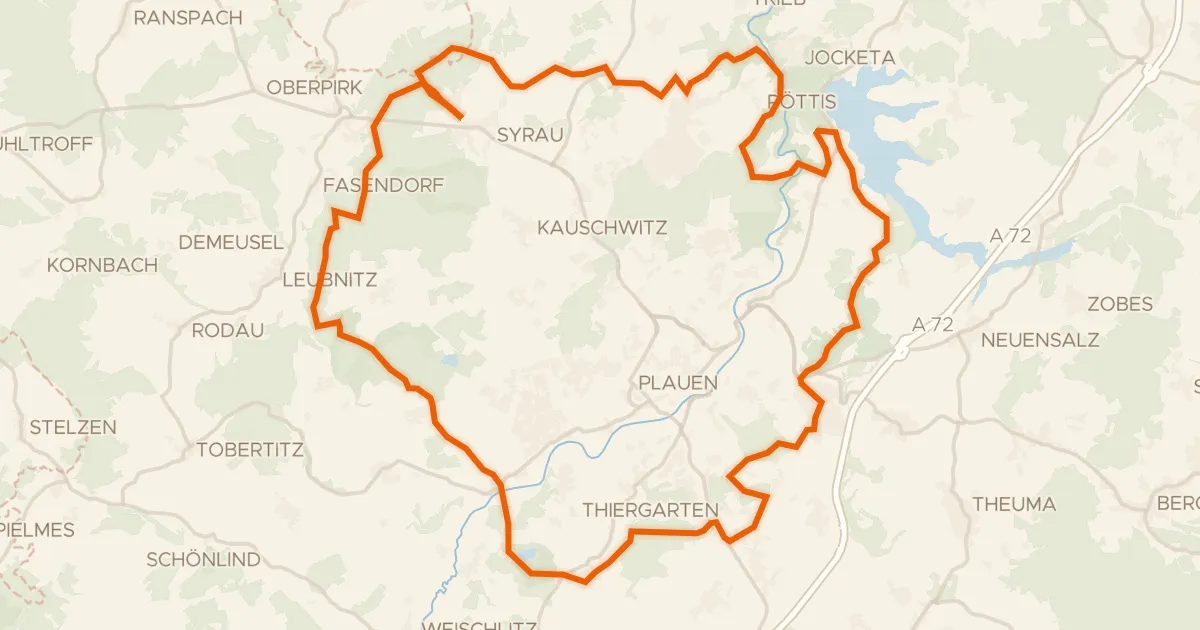 Kaart van de fietsroute Rondje Holländerwindmühle Syrau en Elstersteilhänge