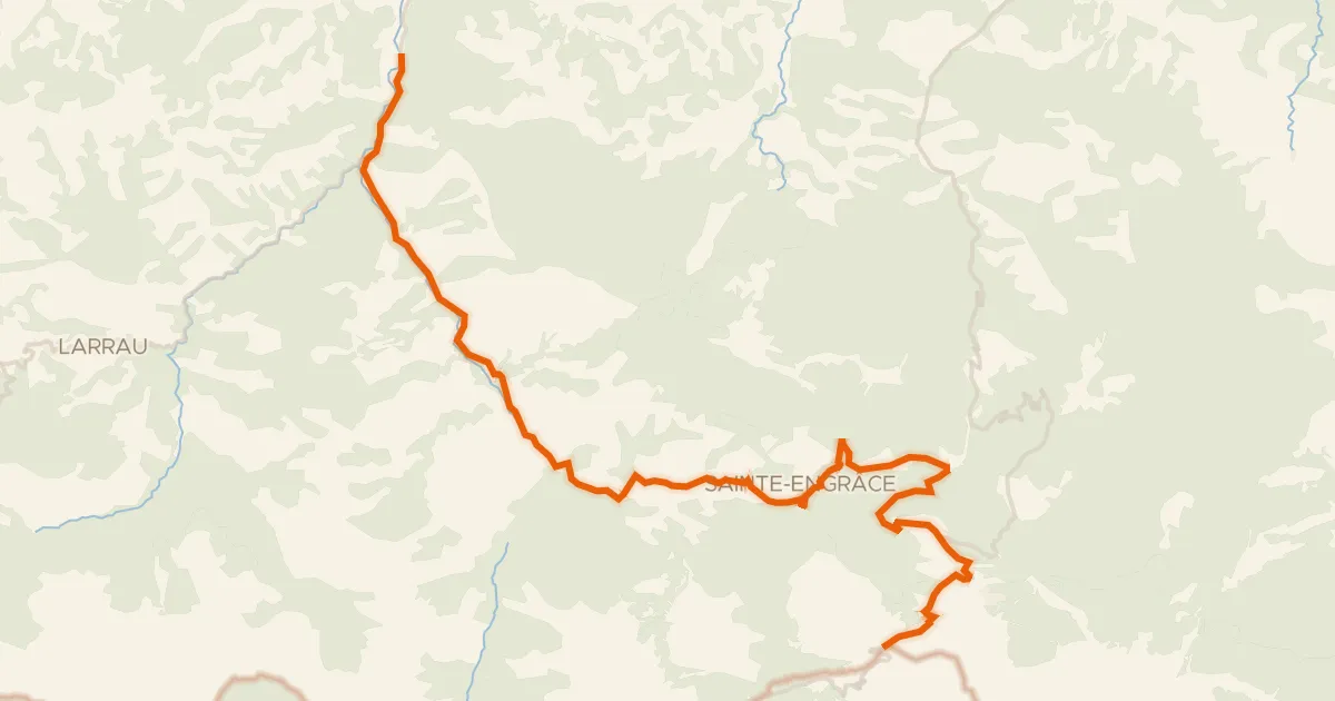 Kaart van de fietsroute Le col de La Pierre-Saint-Martin depuis Licq-Atherey