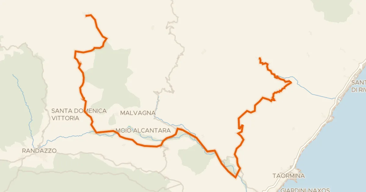 Map of the cycling route ABT Tappa 39: Antillo - Montalbano Elicona