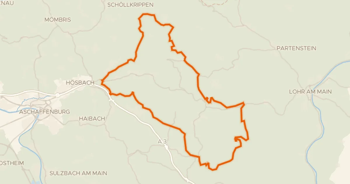 Kaart van de fietsroute Rondje Schloss Weyberhöfe en Naturwaldreservat Eichhall