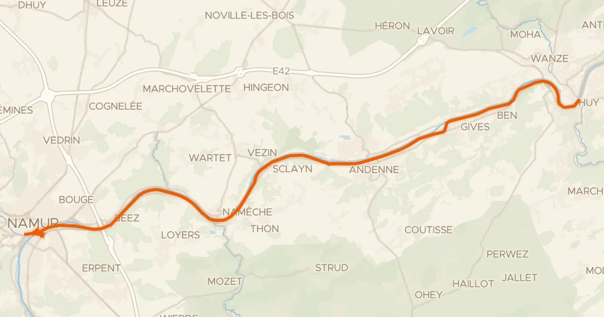 Kaart van de fietsroute EuroVelo 3 - La route des pèlerins - tronçon Belgique 4