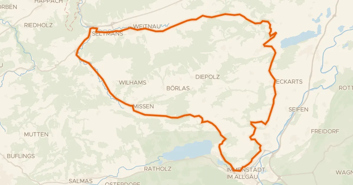 Map of the cycling route 7 - Alpkönigs-Runde
