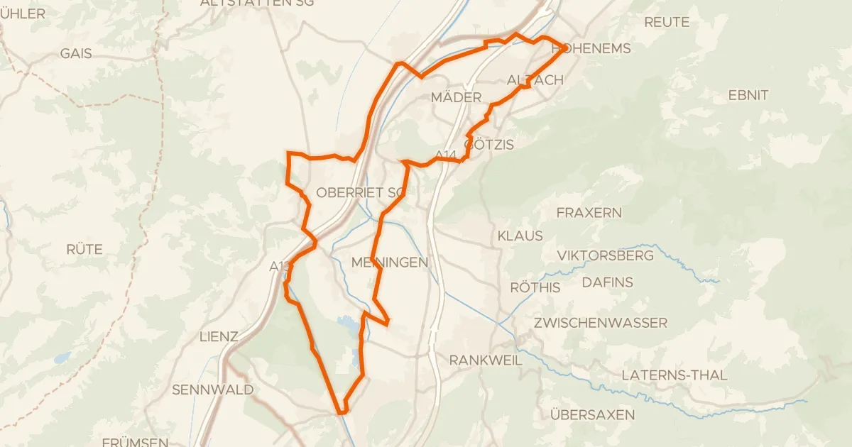Kaart van de fietsroute Fünf Seen – Tour
