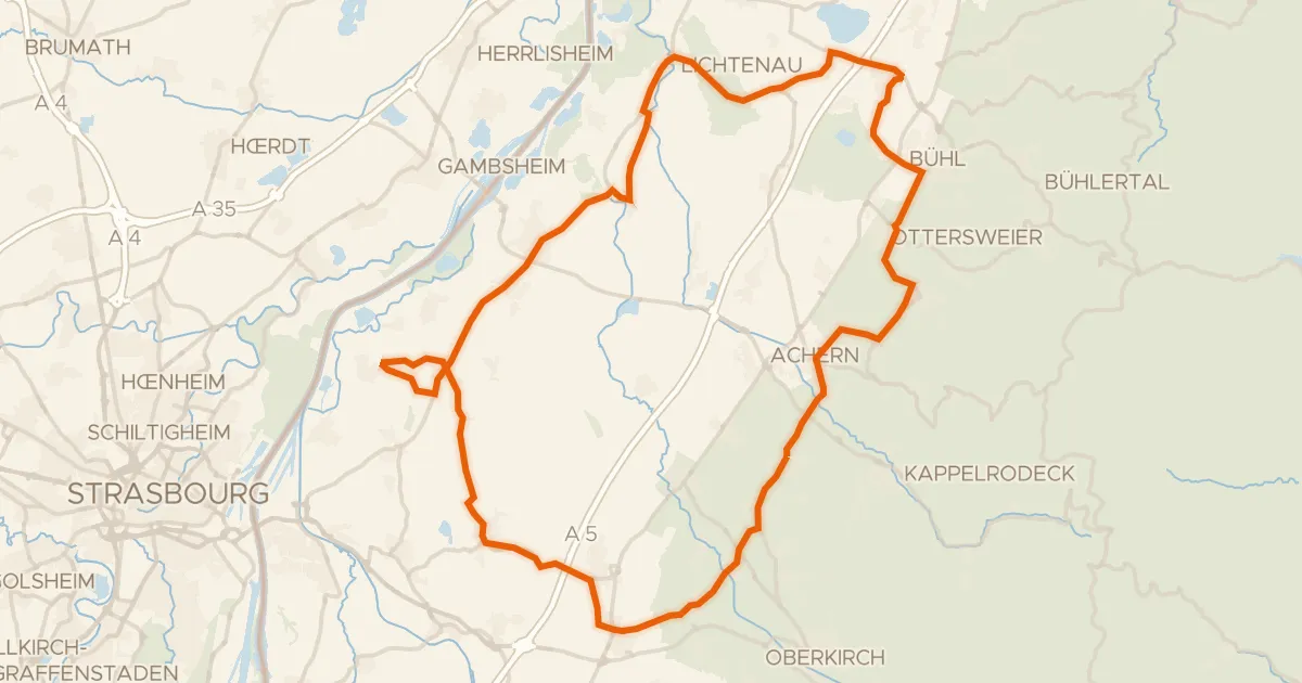 Map of the cycling route Rondje Hinterwörth-Laast en Abtsmoor