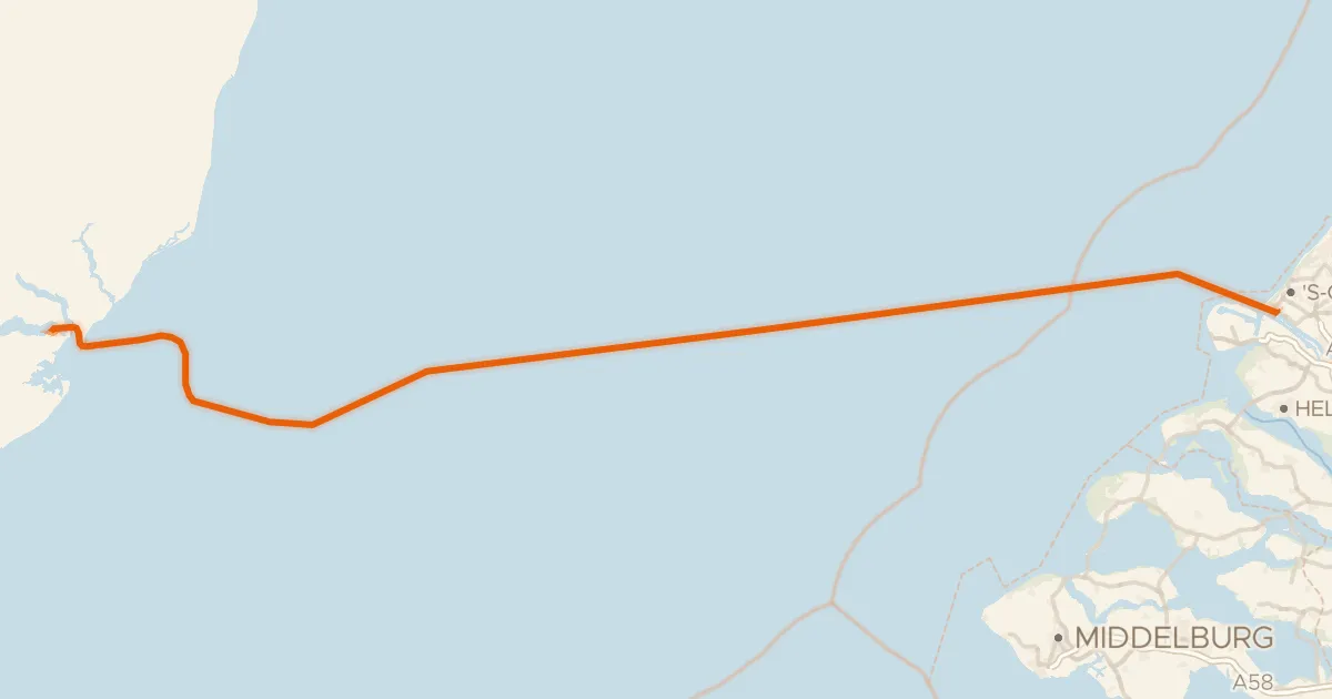 Map of the cycling route EuroVelo 2 - Capitals Route - part North Sea