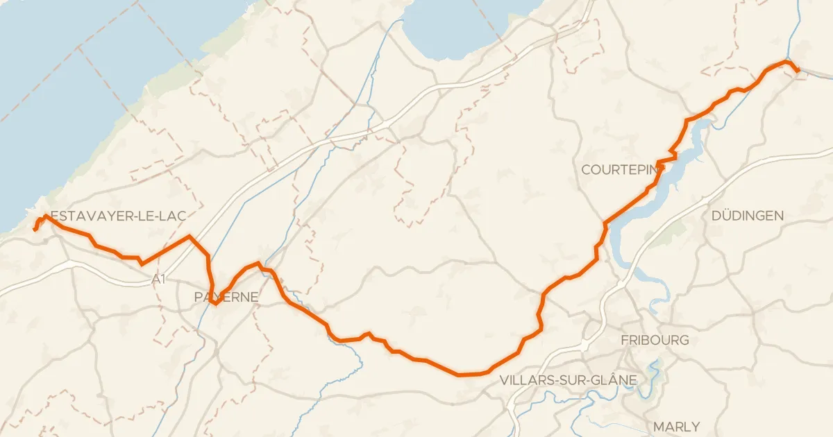 Kaart van de fietsroute Route de l'ancien régime Bernois