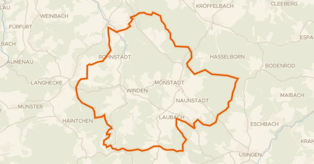 Kaart van de fietsroute Rondje Möttbachtal bei Weilmünster en Weil