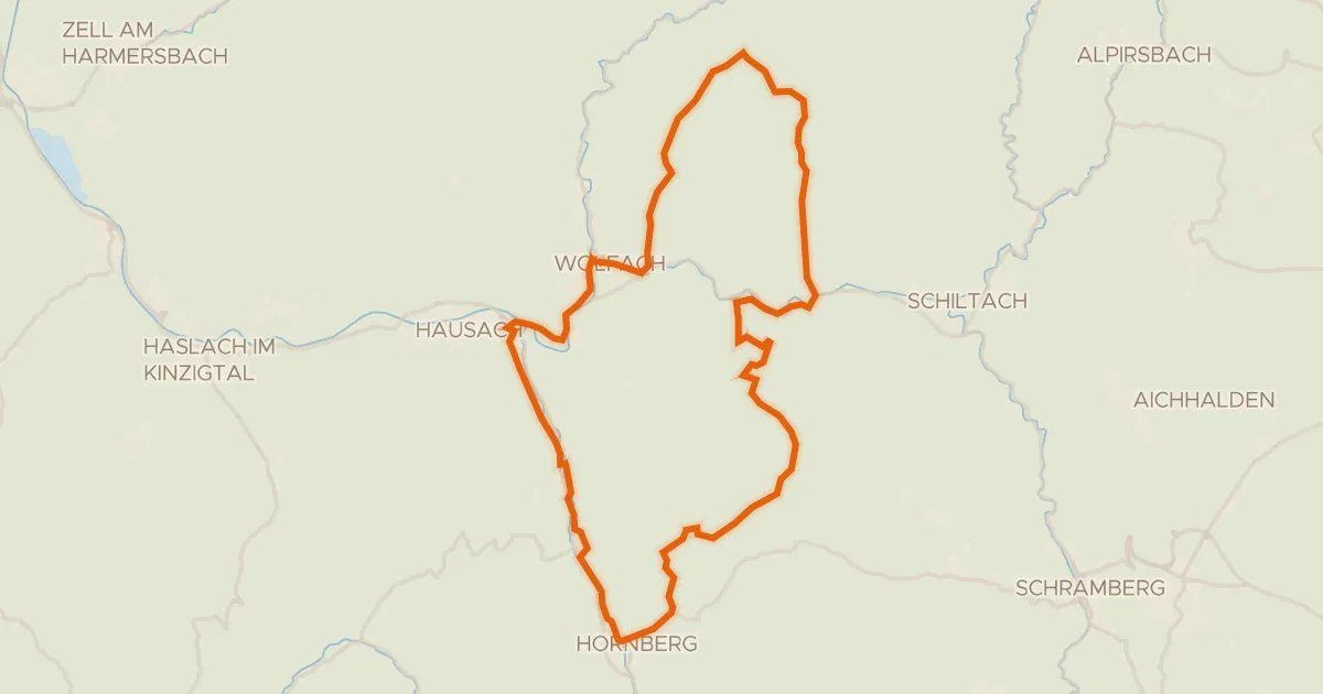 Map of the cycling route TeufelsteinTour