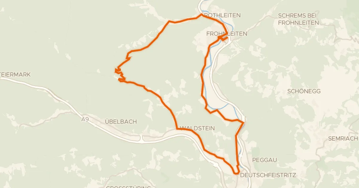 Kaart van de fietsroute Schenkenberg Tour
