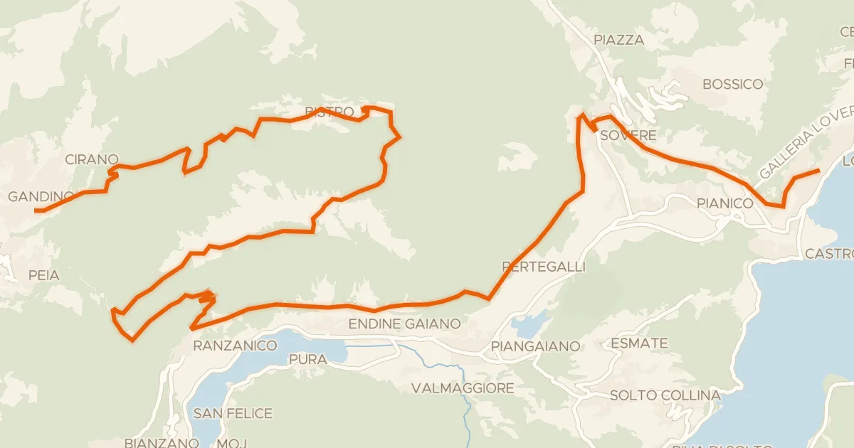 Map of the cycling route Alta Via delle Grazie - Tappa 7