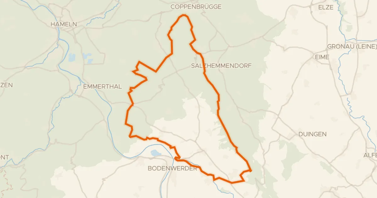 Map of the cycling route Rondje Pöttchergrund en Ith