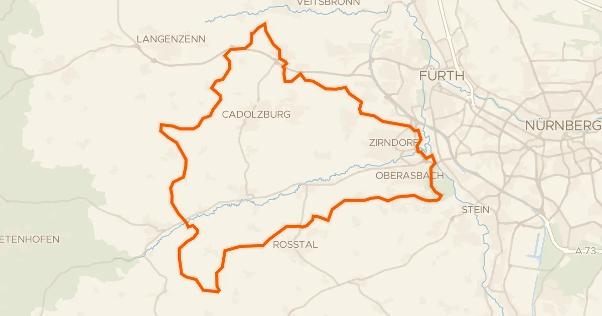 Map of the cycling route Rondje Hainberg en Bibert