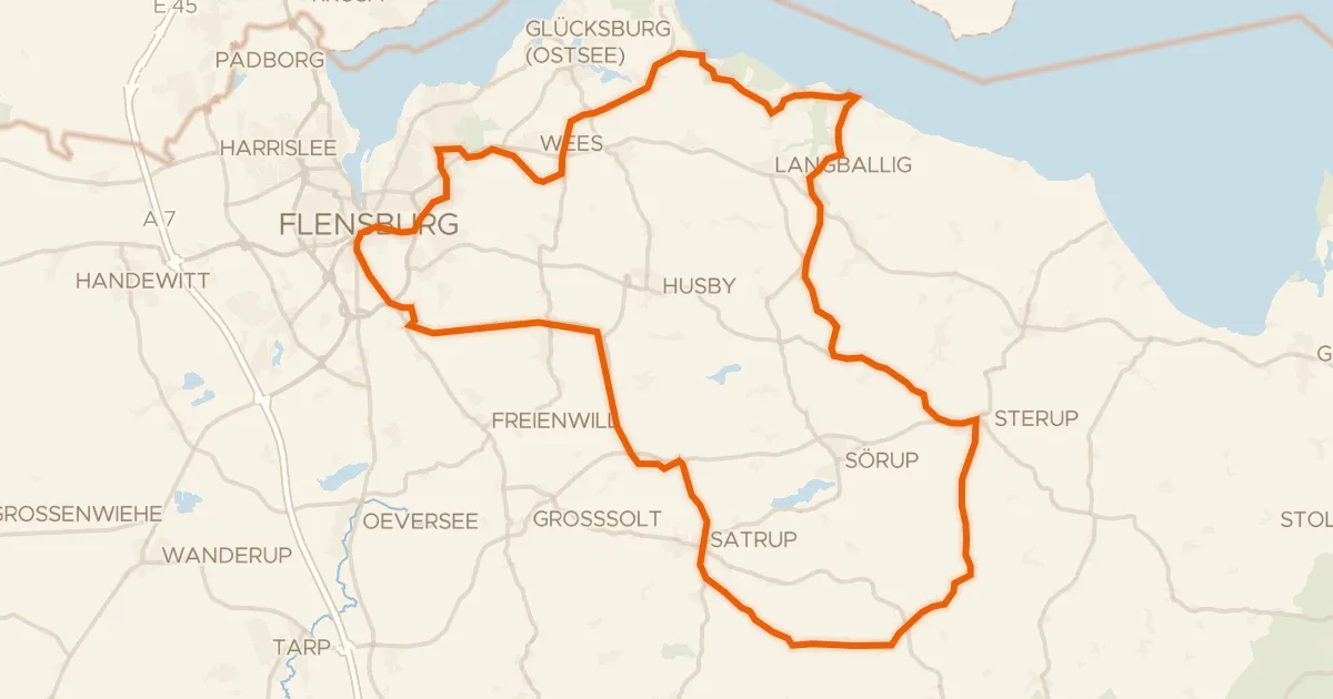 Map of the cycling route Rondje Gut Freienwillen en Windmühle Renata