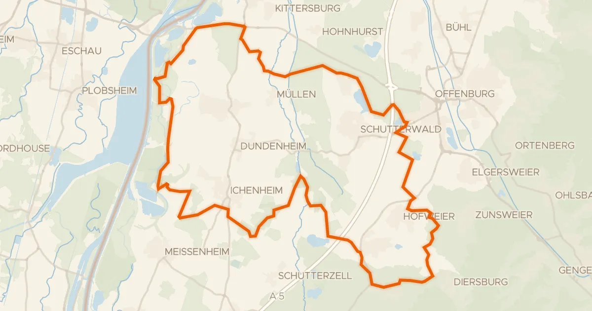 Kaart van de fietsroute Rondje Langwald en Sauscholle