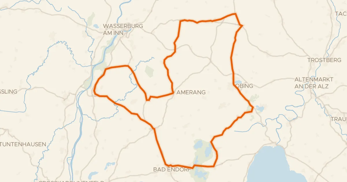 Kaart van de fietsroute Rondje Schlossruine Kling en Seeoner Seen