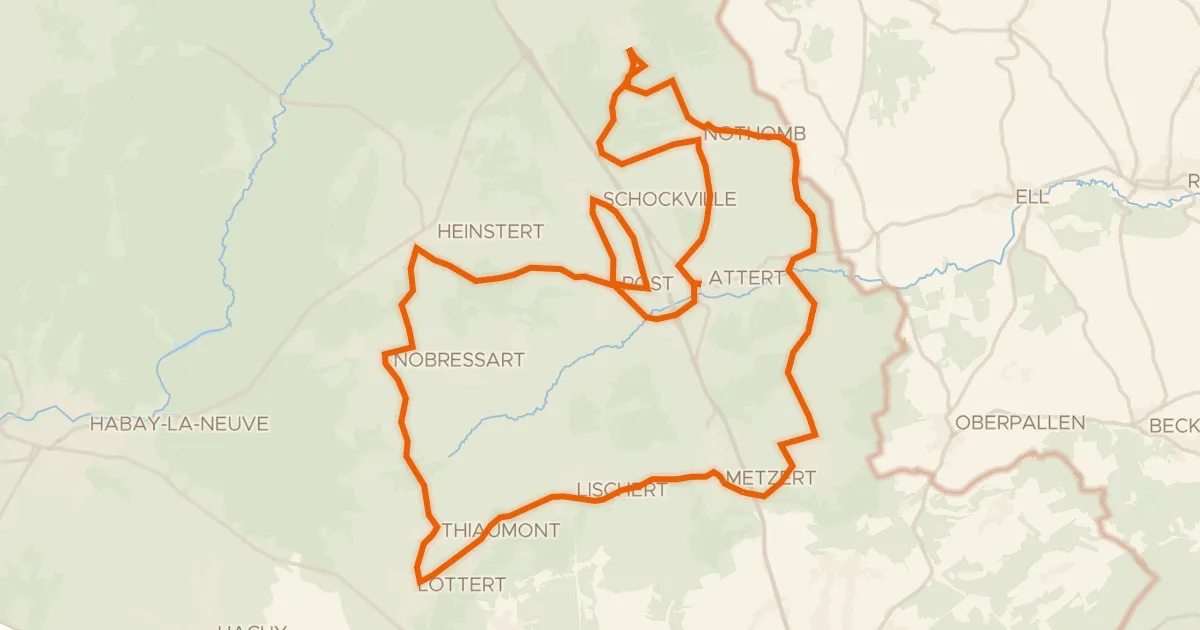 Map of the cycling route Circuit des arbres remarquables