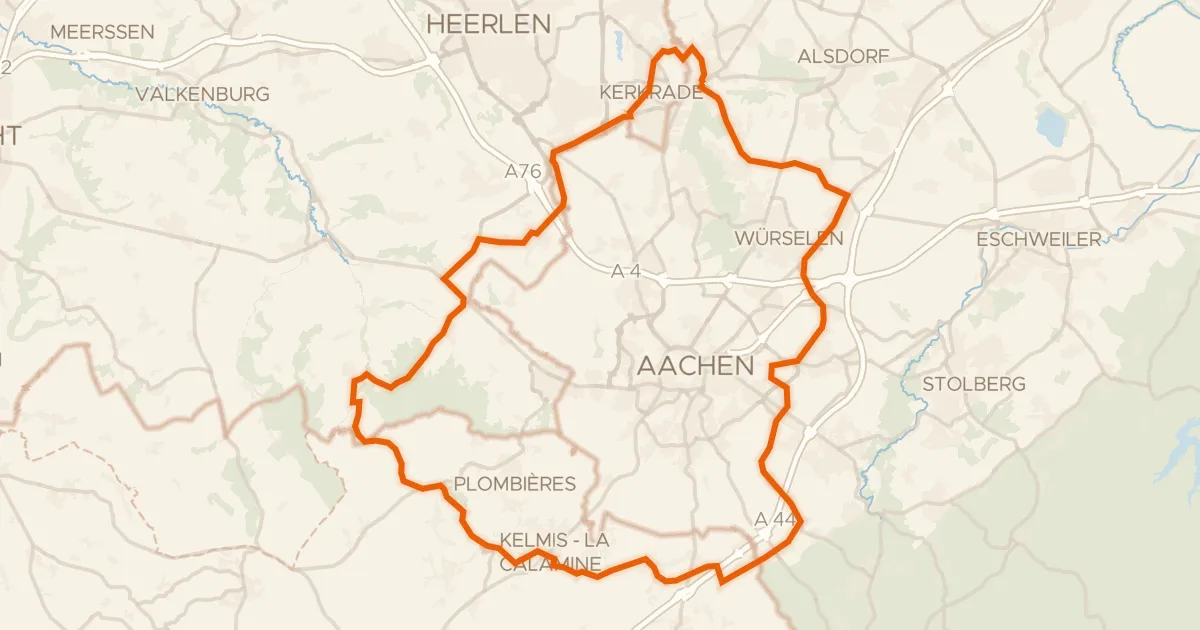 Kaart van de fietsroute Rondje Burg Rode en Kasteel Nijswiller