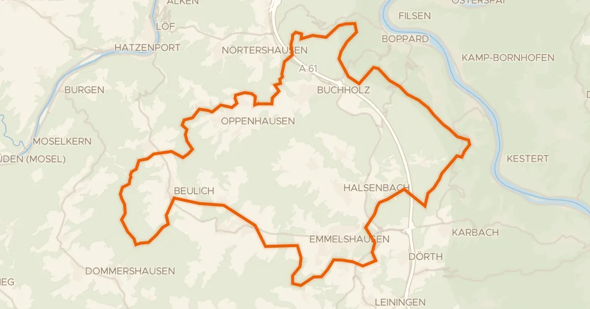 Map of the cycling route Rondje Morshausener Eselchen en Hintere Dick-Eisenbolz