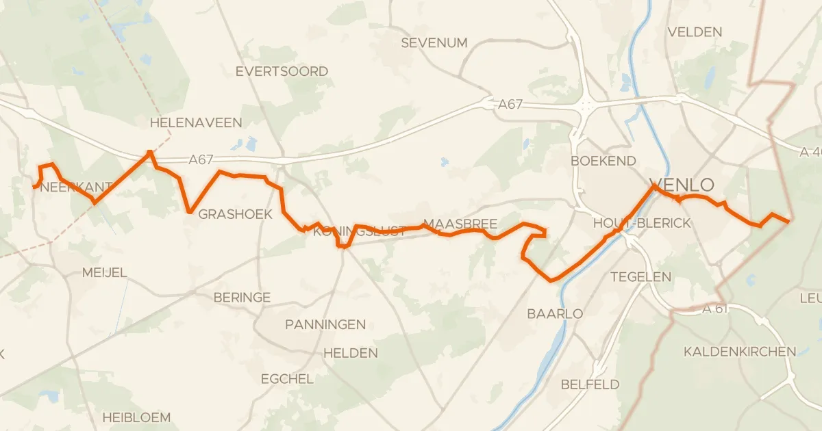 Map of the cycling route Schelde-Rheinroute - 07 - Neerkant - Venlo