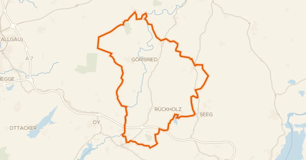 Kaart van de fietsroute Rondje Schornmoos en Schwaltenweiher