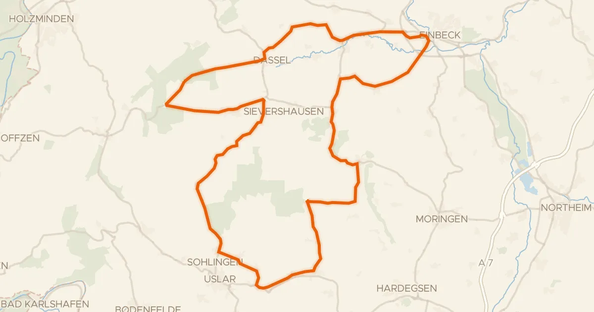 Map of the cycling route Rondje Erichsburg en Moore und Wälder im Hochsolling