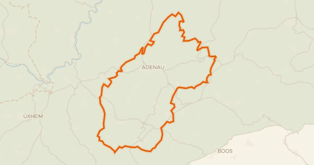Kaart van de fietsroute Rondje Nürburg en Hohe Acht