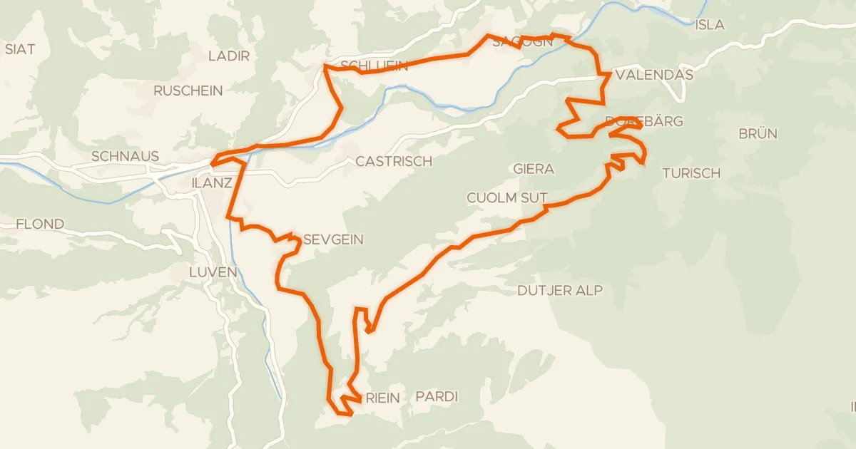 Map of the cycling route Rundtour über den Rhein