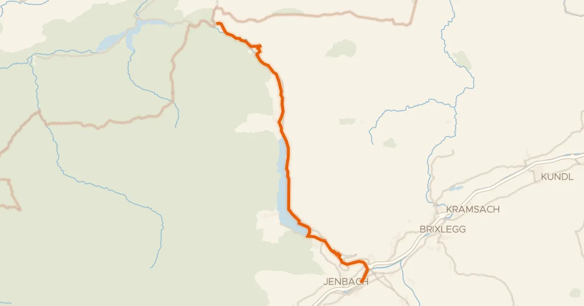 Map of the cycling route Achenseeradweg