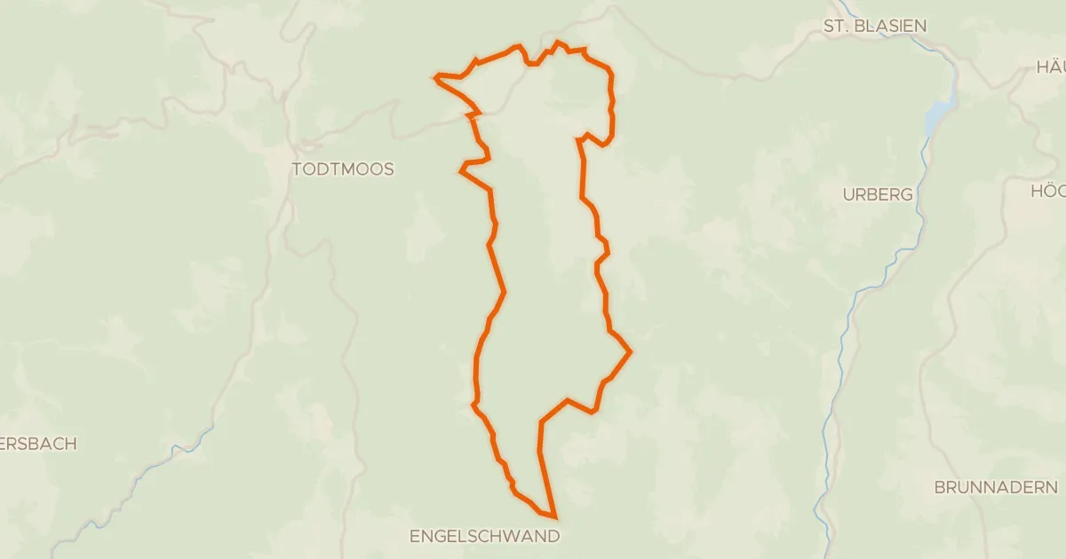 Map of the cycling route enjoy&bike Ibach
