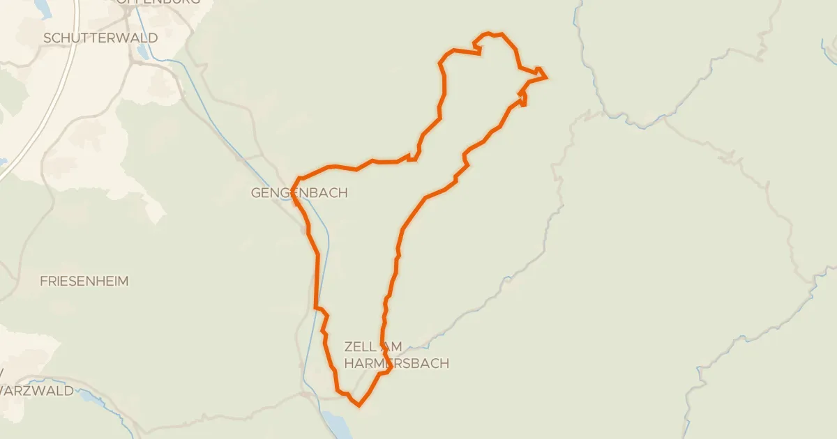 Map of the cycling route MoospfaffTour