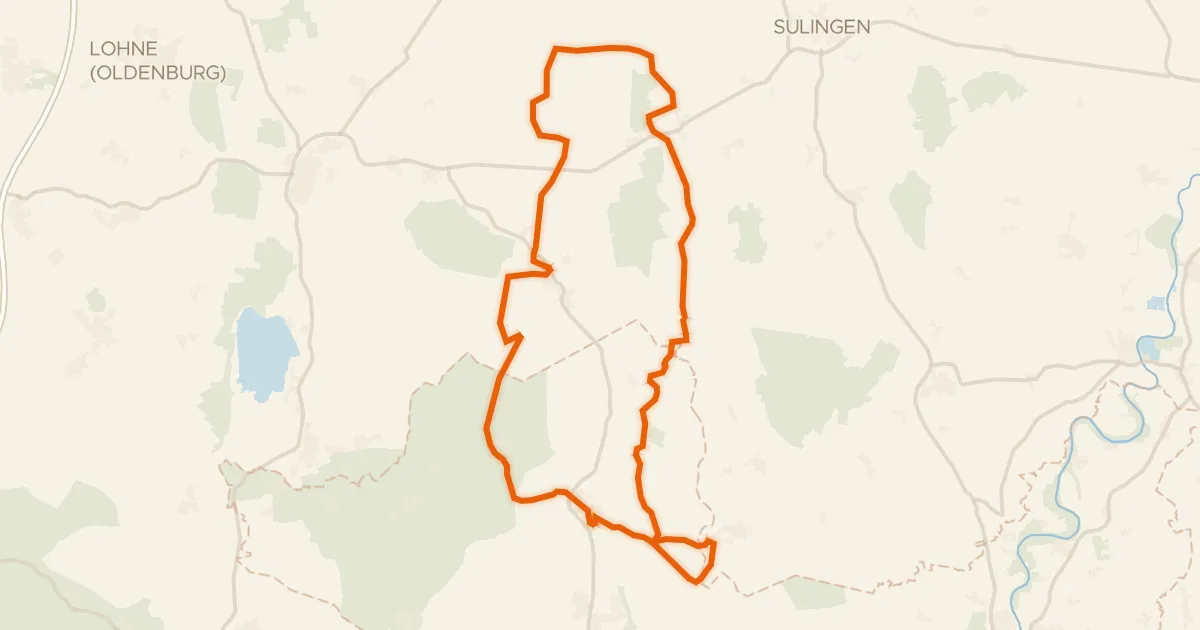 Map of the cycling route Rondje Auburg en Bockwindmühle Wehe