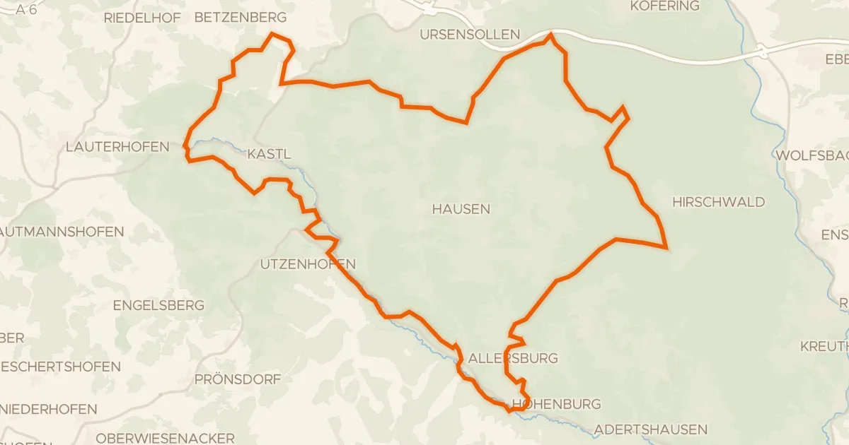Map of the cycling route Rondje Schweppermannsburg en Naturpark Hirschwald