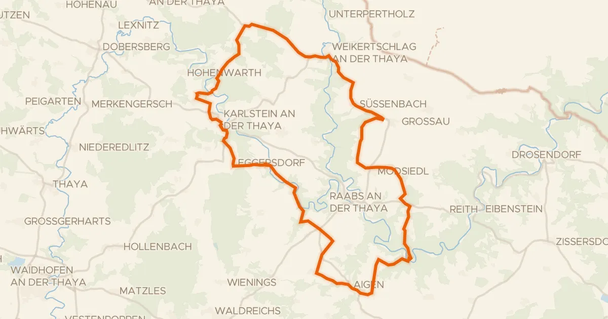 Kaart van de fietsroute Ruinen Radroute