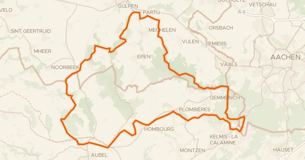 Map of the cycling route Rondje Kasteel Magis en Bildchen