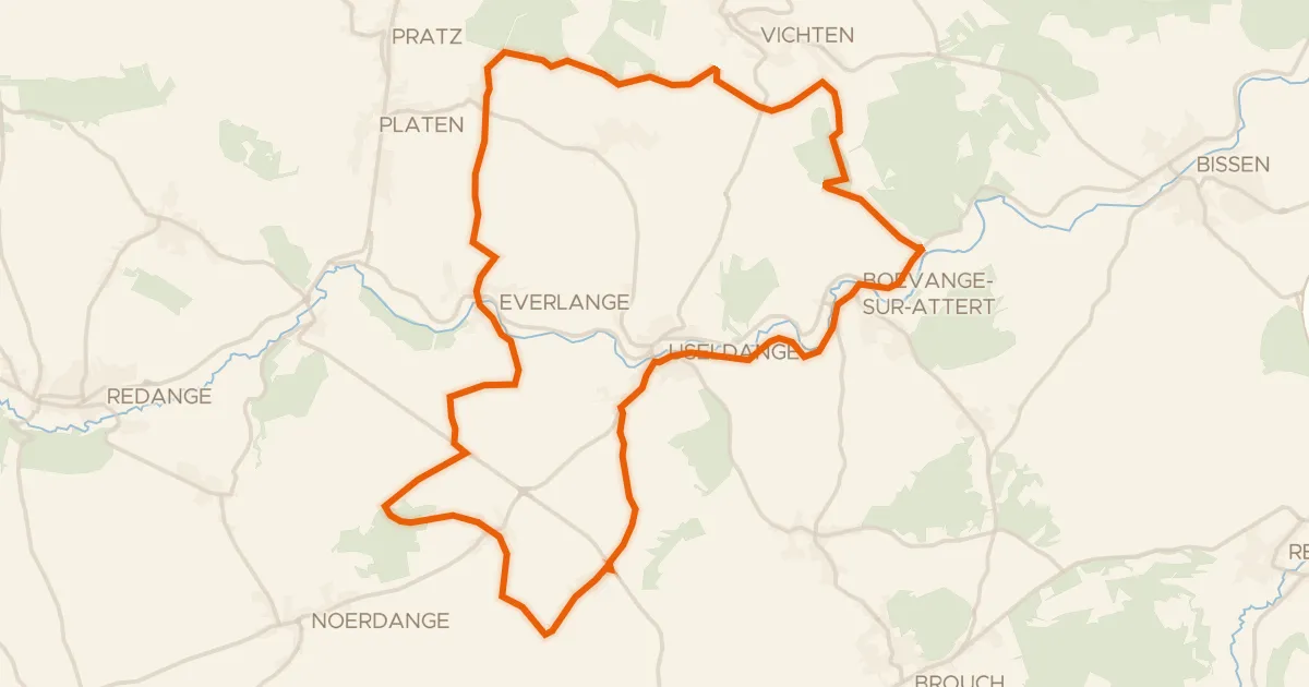 Map of the cycling route Dällchen West Tour