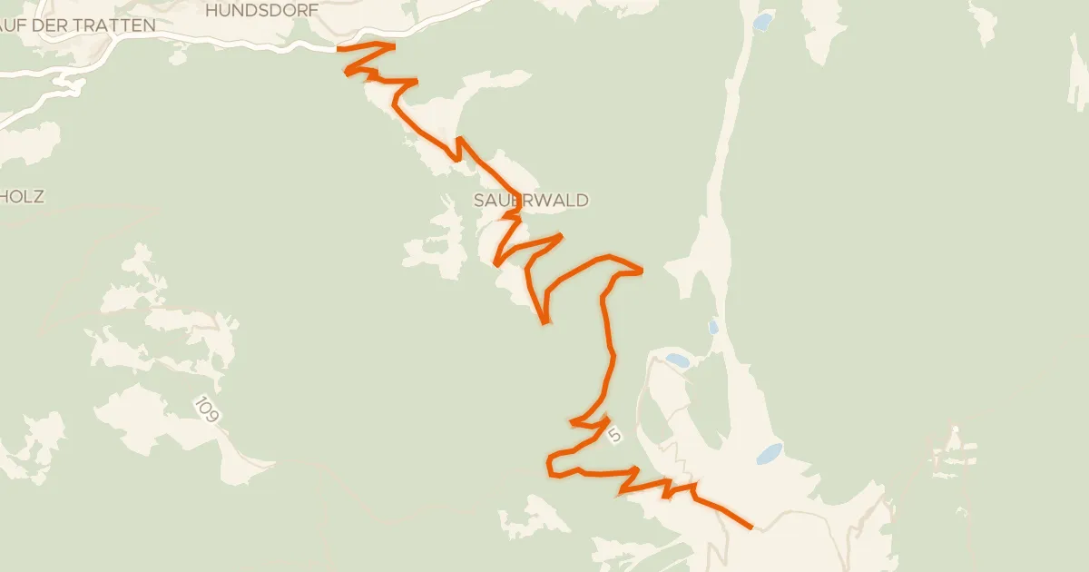 Map of the cycling route Gerlitzen Gipfelstraße
